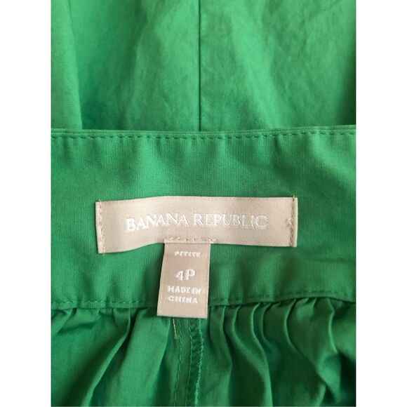 “Banana Republic Green A-Line Skirt Women’s Size 4P Petite Cotton Blend Pockets” - Picture 9 of 11